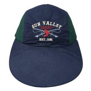 Sun Valley Idaho Slideback Hat Blue One Size Embroidered Colorblock